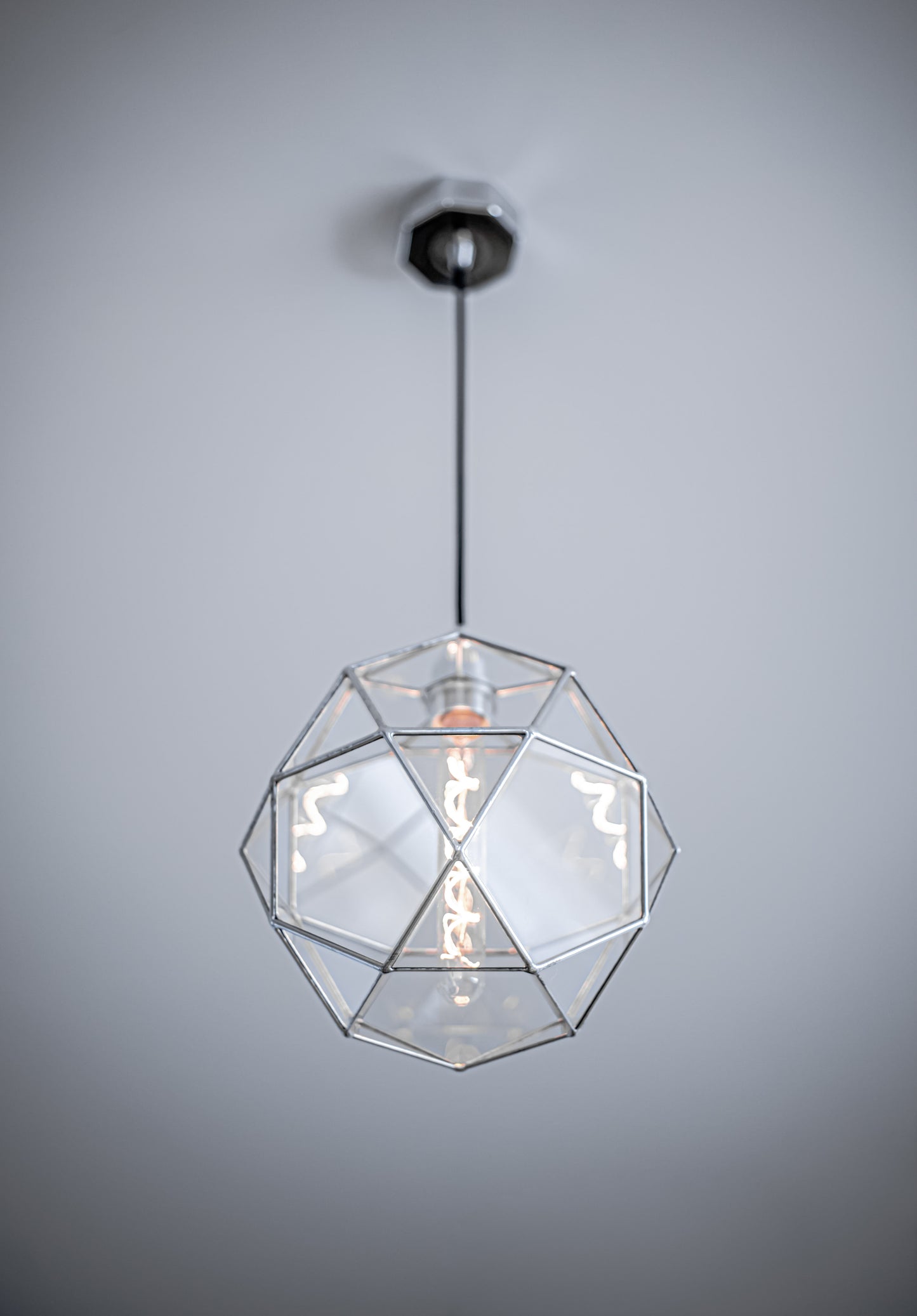 Icosidodecahedron Glass Chandelier