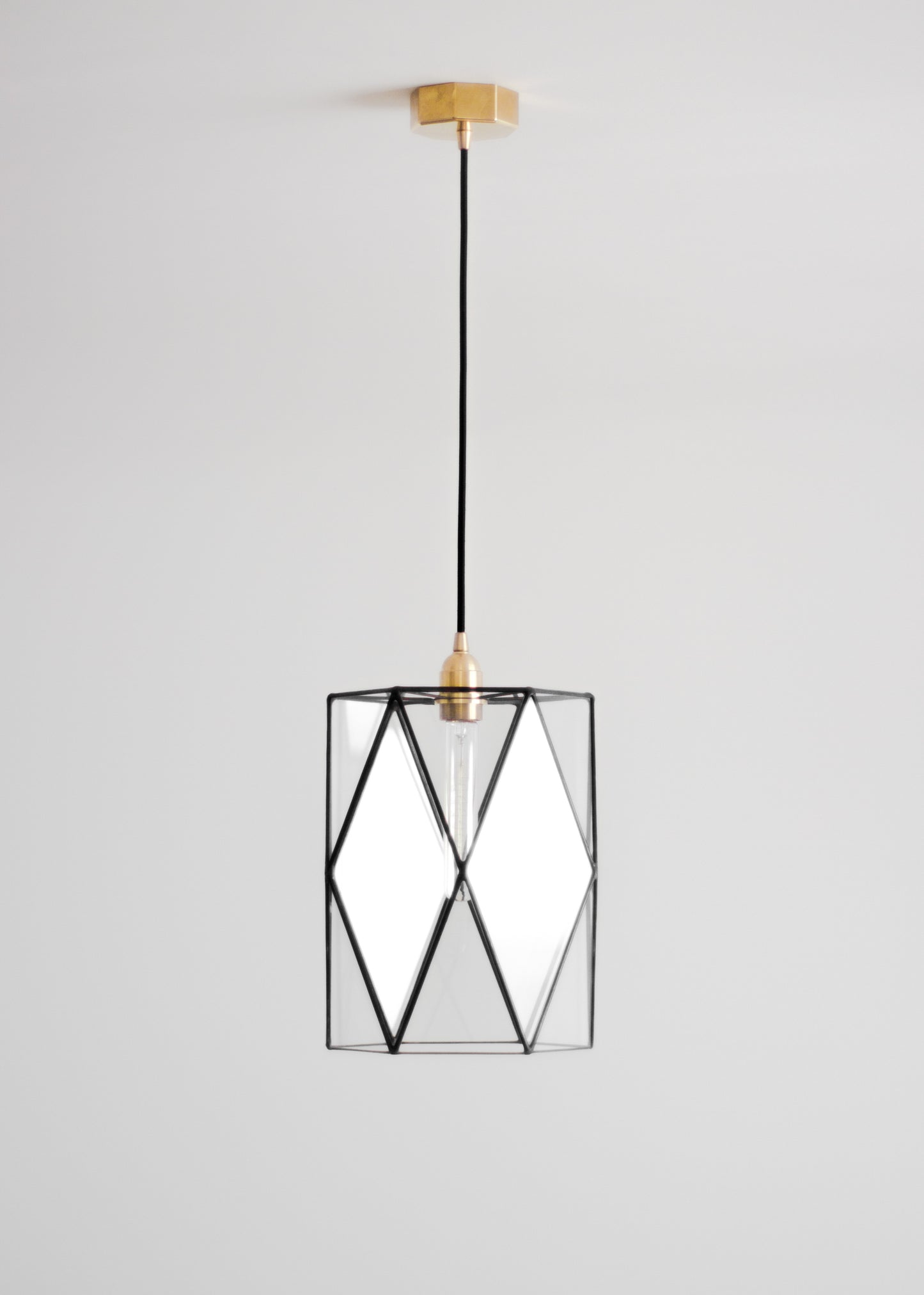 Hexagonal Glass Chandelier