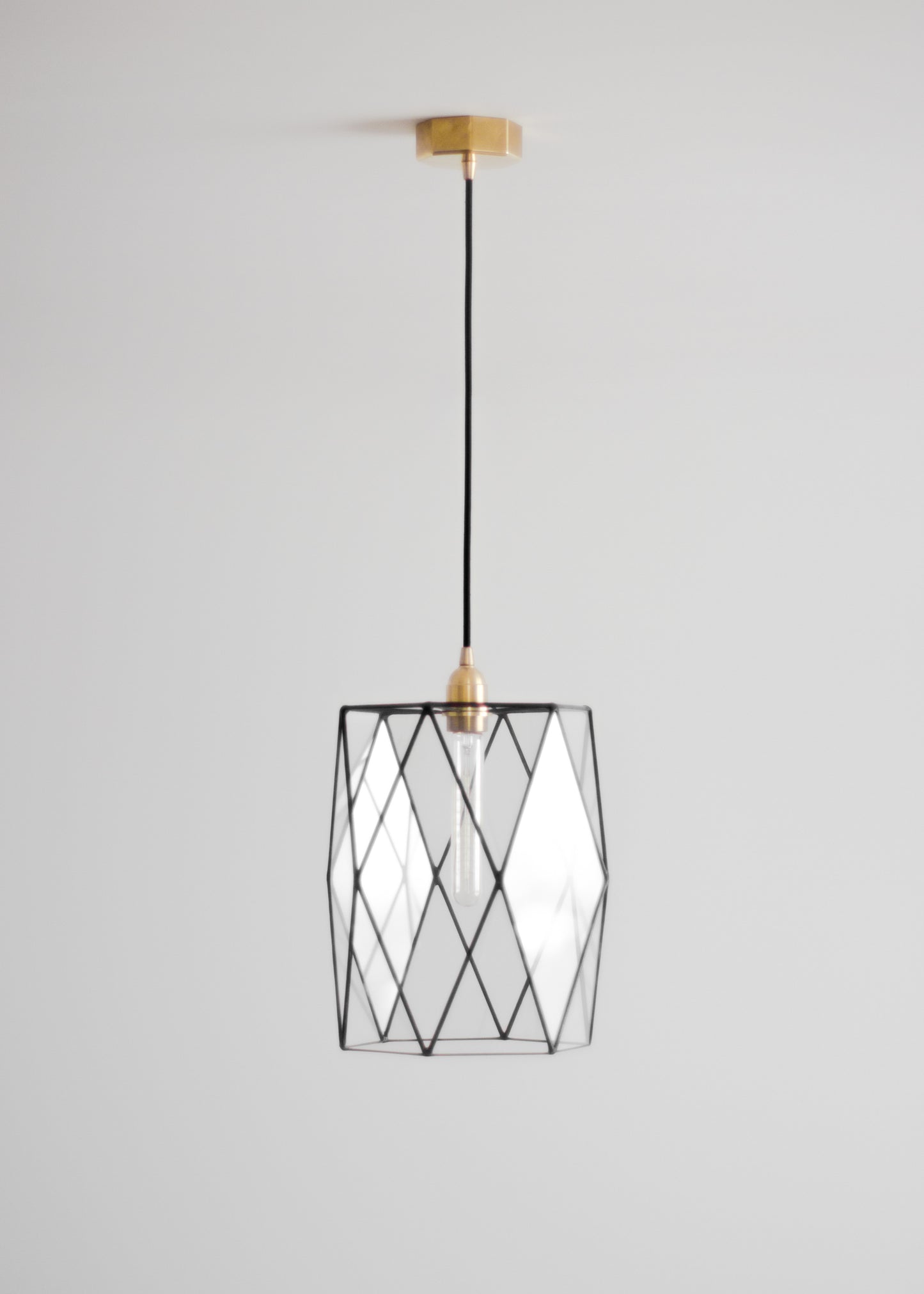 Hexagonal Glass Chandelier