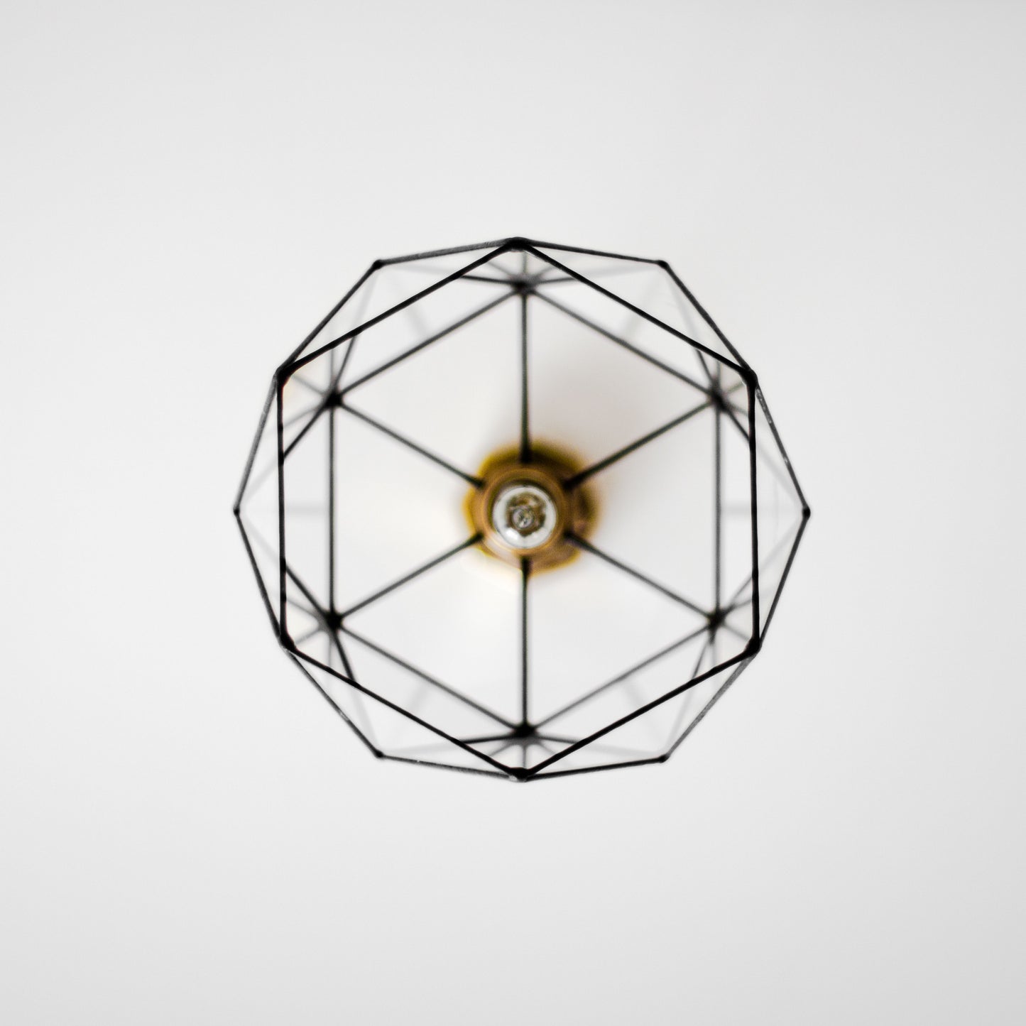 Hexagonal Glass Chandelier