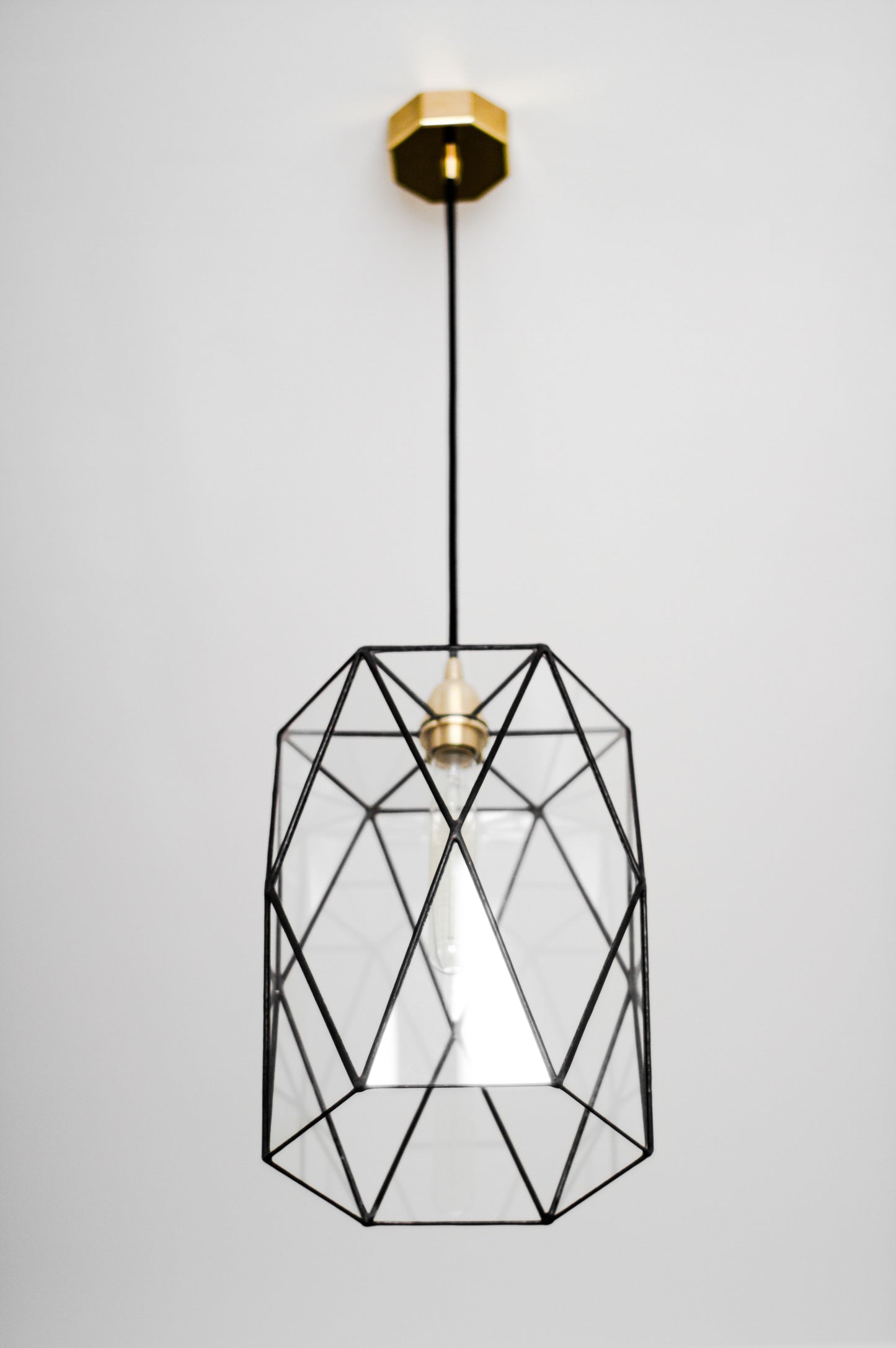 Hexagonal Glass Chandelier