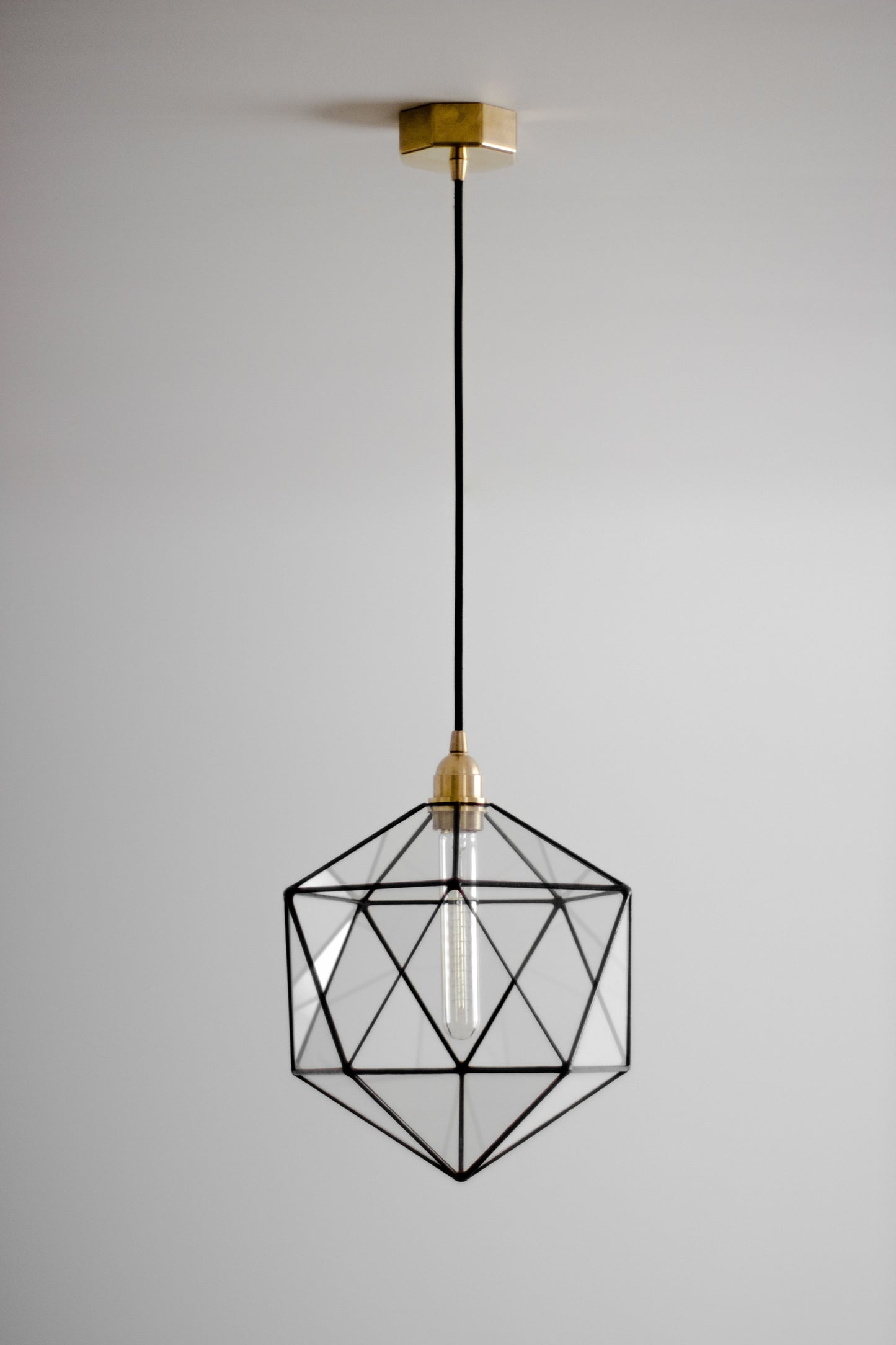 Icosahedron Glass Chandelier