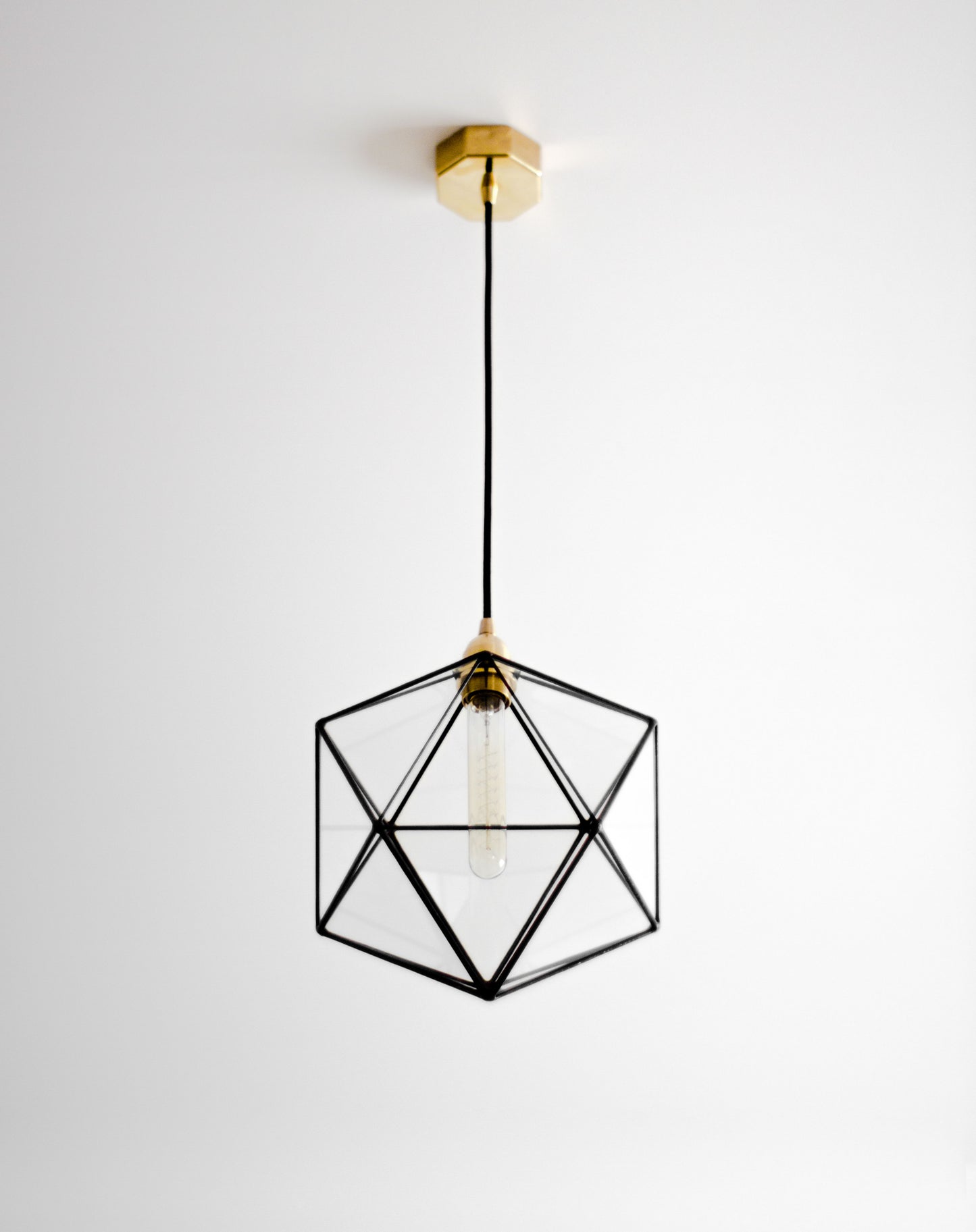 Icosahedron Glass Chandelier