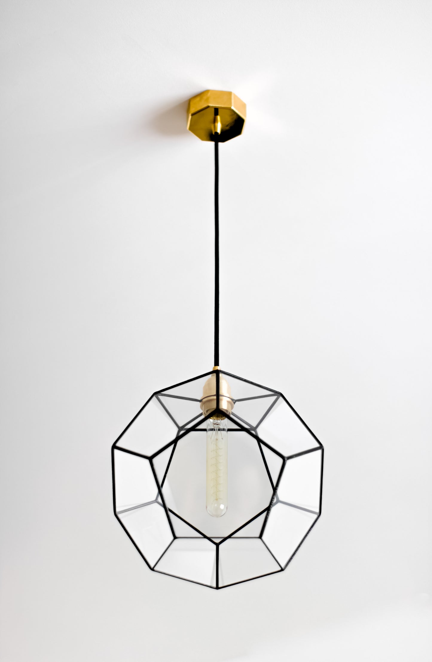 Dodecahedron Glass Chandelier