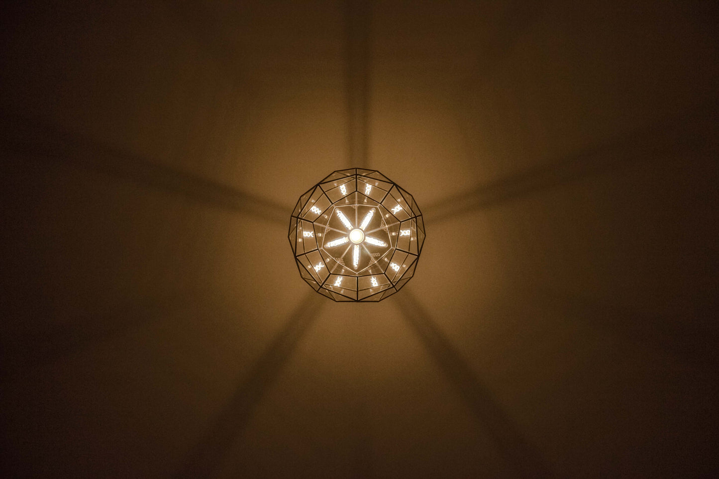 Hexagonal Glass Chandelier