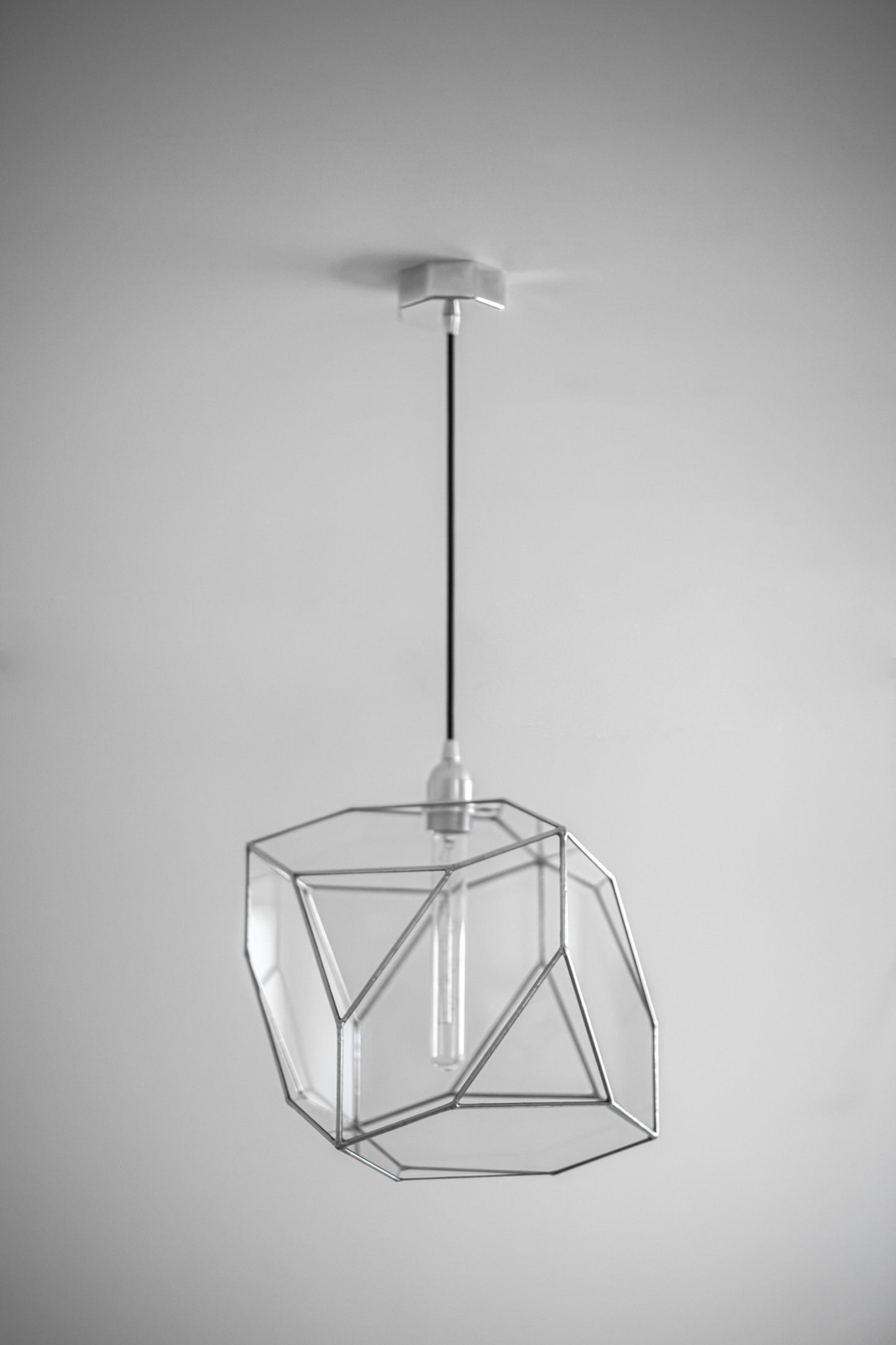 Projected Octahedron Exclusive Geometric Glass Chandelier