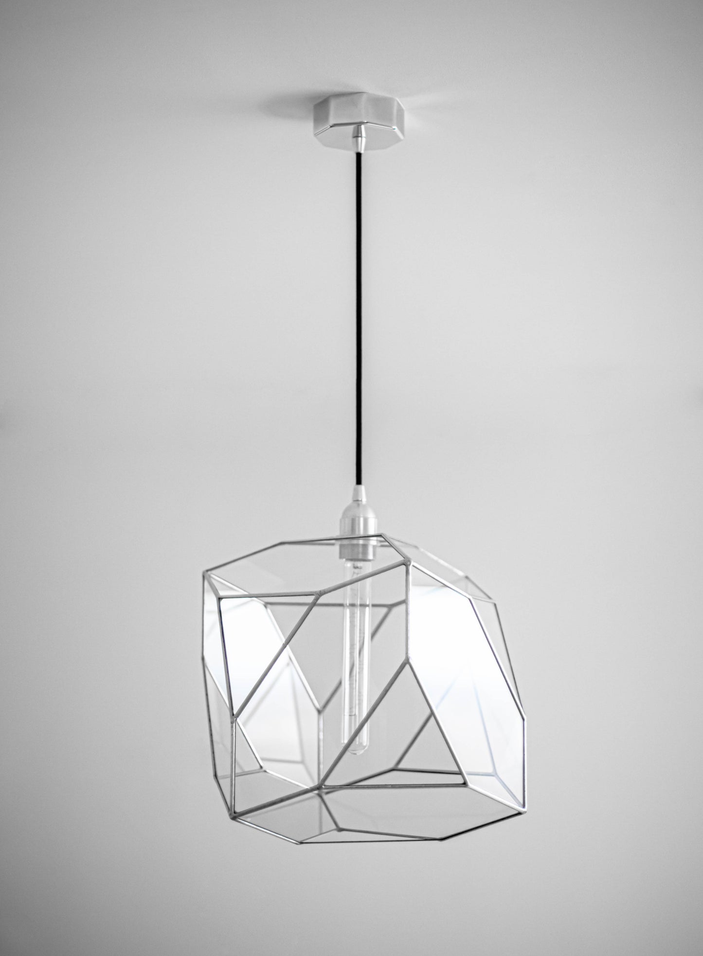 Projected Octahedron Exclusive Geometric Glass Chandelier