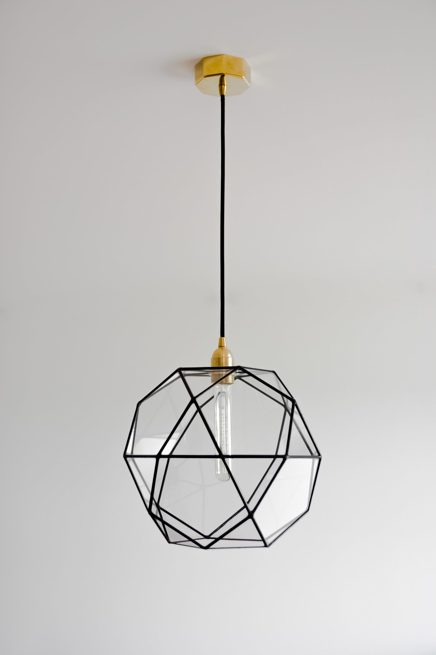 Icosidodecahedron Glass Chandelier