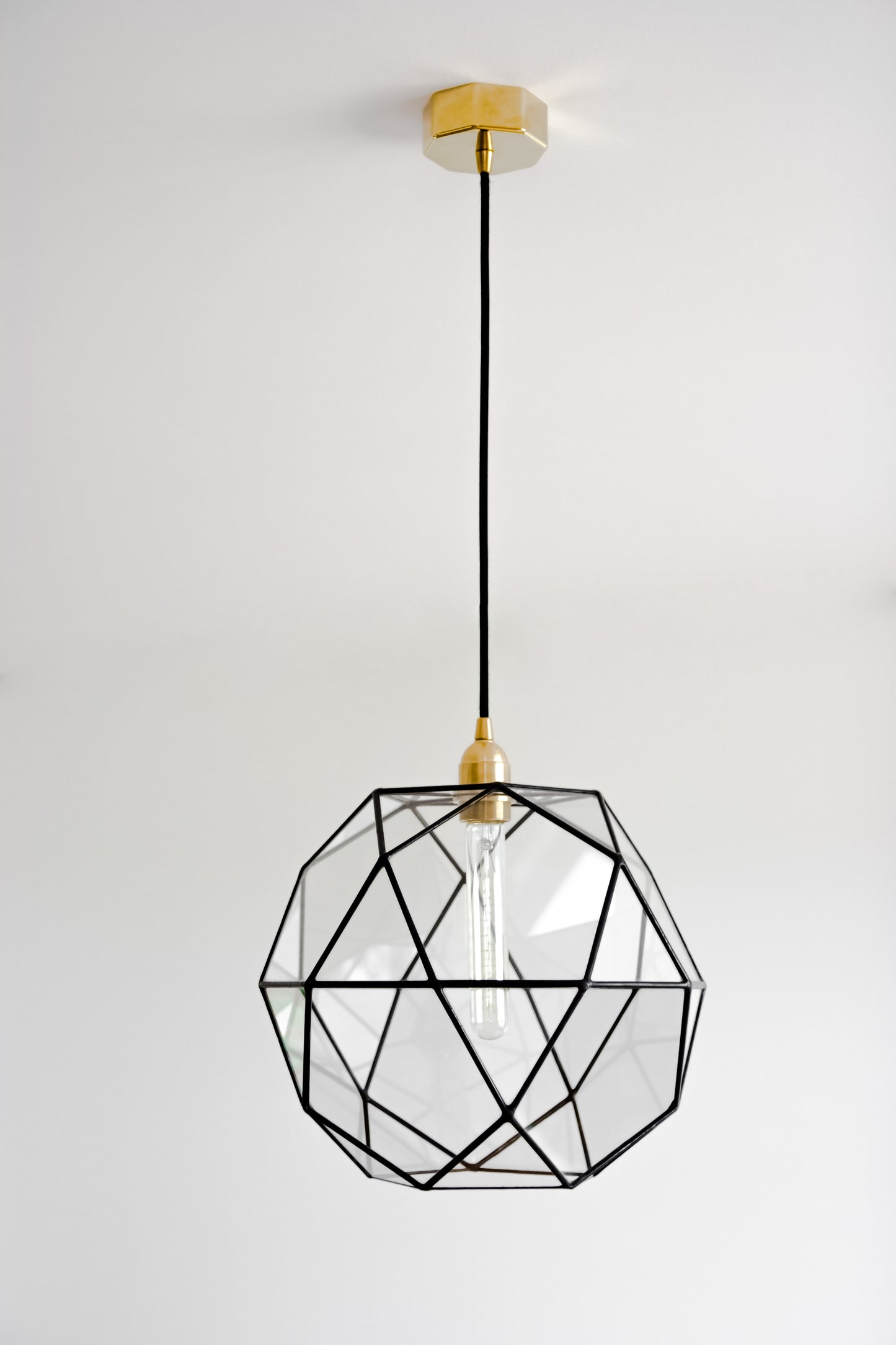 Icosidodecahedron Glass Chandelier