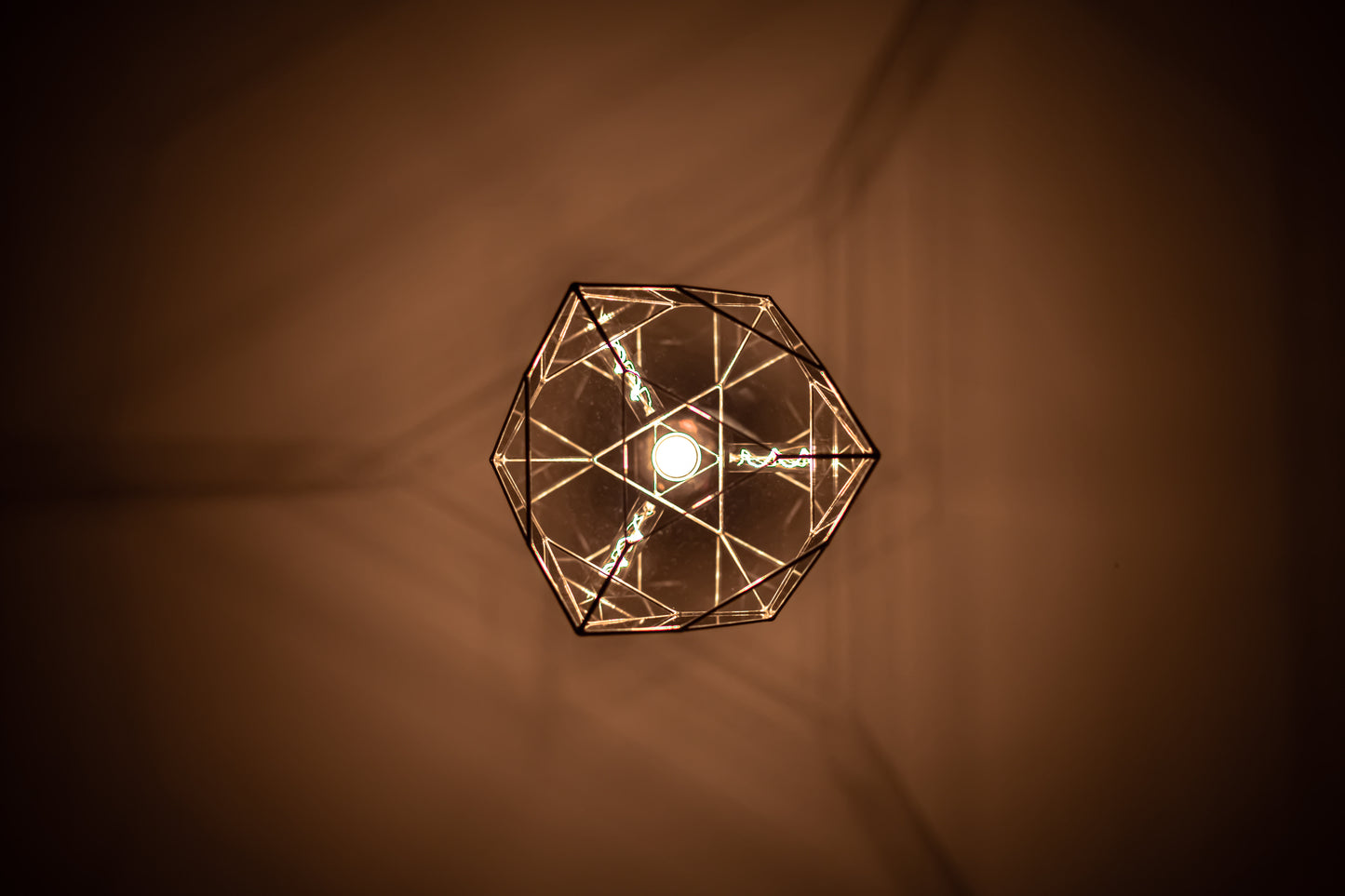 Projected Octahedron Exclusive Geometric Glass Chandelier