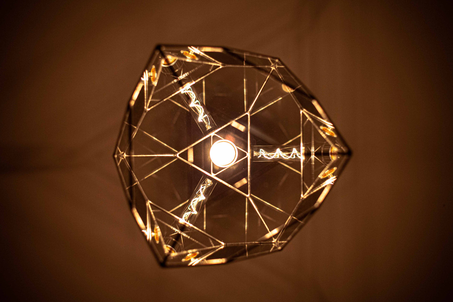 Projected Octahedron Exclusive Geometric Glass Chandelier