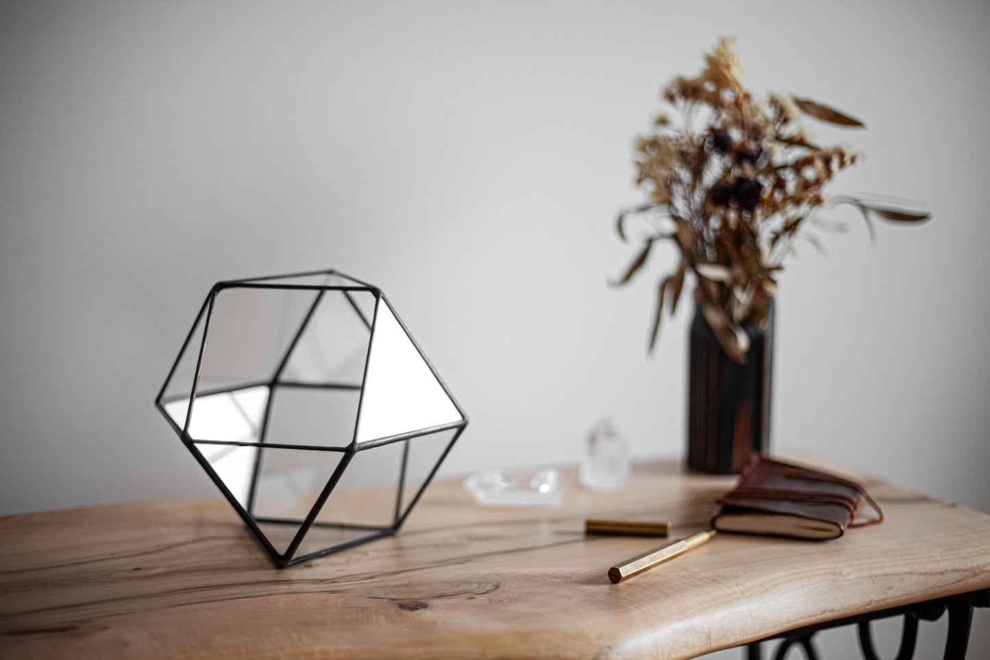 Cuboctahedron Stained Glass Geometric Terrarium