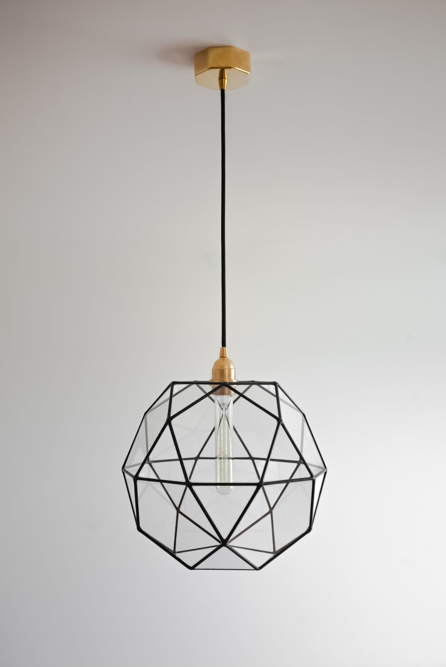 Icosidodecahedron Glass Chandelier