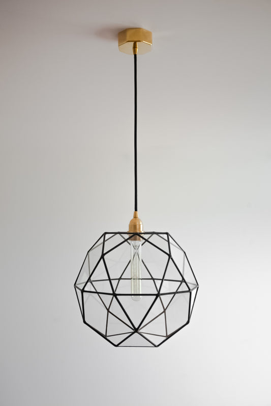 Icosidodecahedron Glass Chandelier