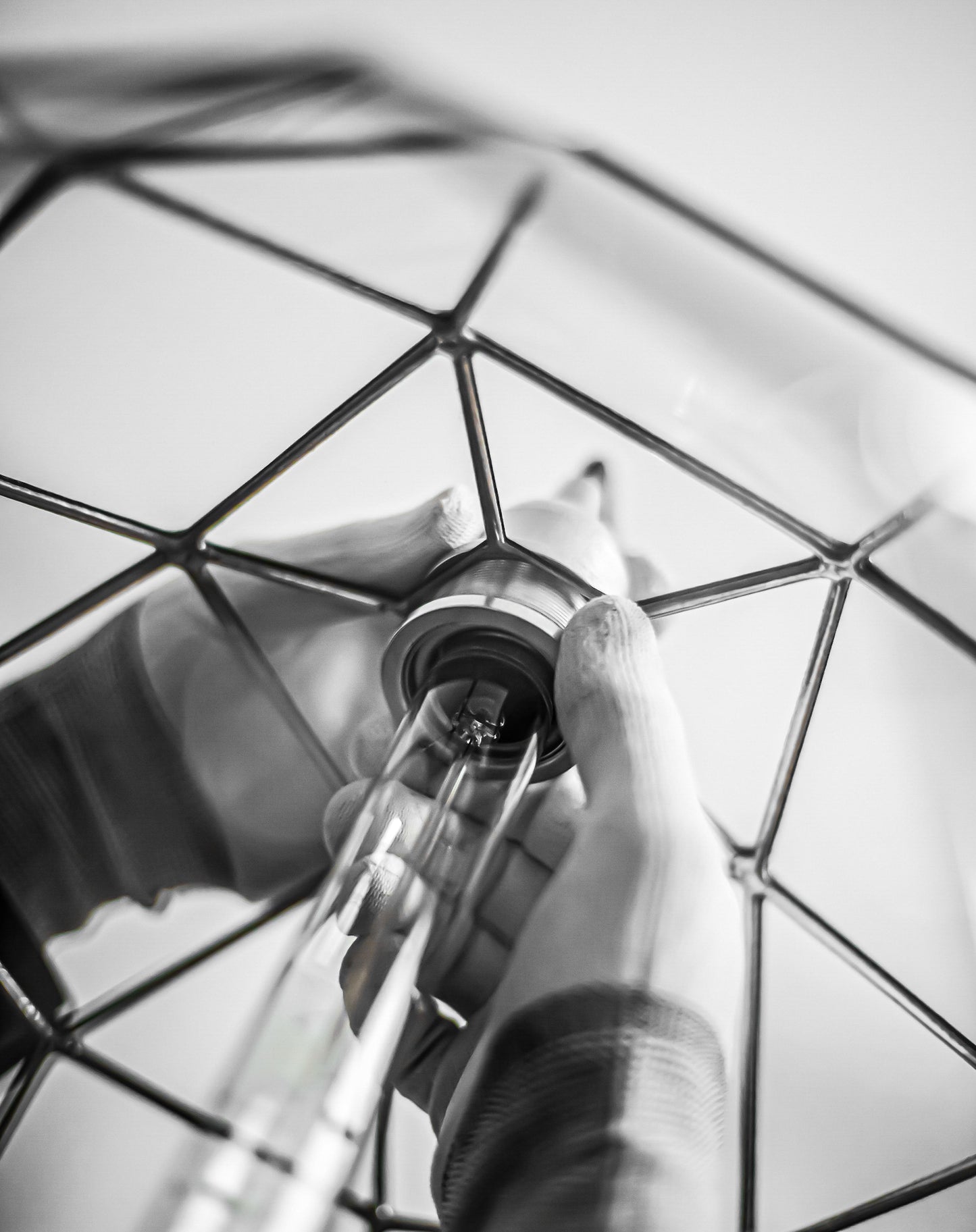 Rhombicosidodecahedron Geometric Glass Chandelier