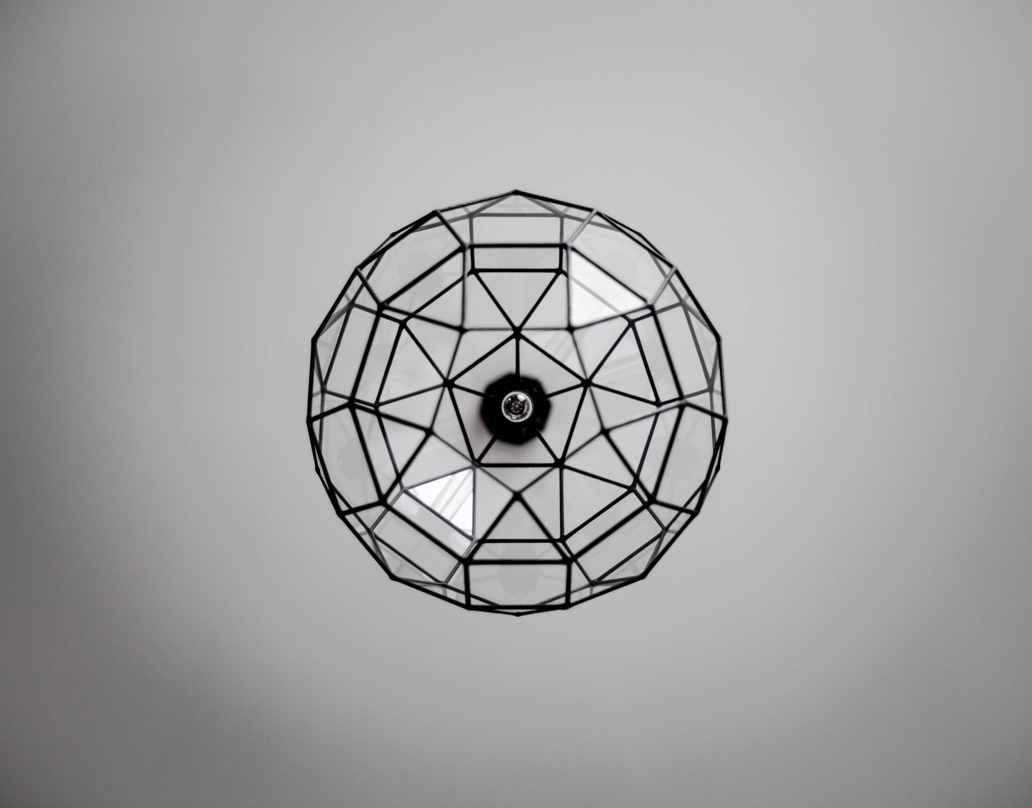 Rhombicosidodecahedron Geometric Glass Chandelier