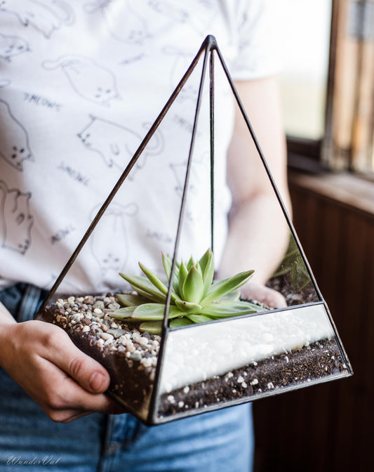 Big Piramyd Glass Planter