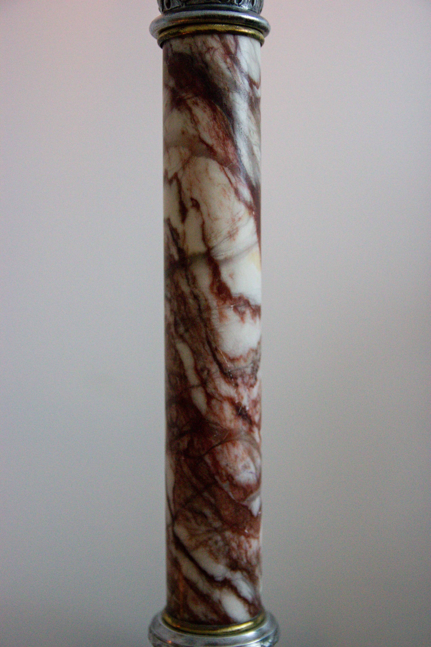 Stereo Russian Table Lamp - early 20th century  With Glass Shape Icosahedron