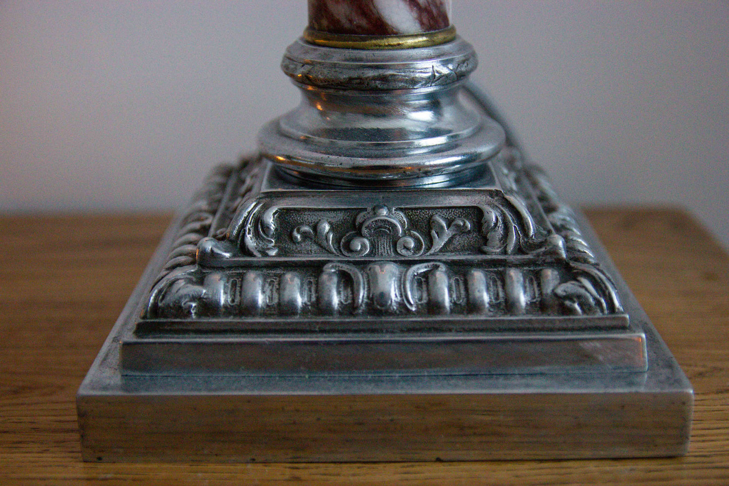 Stereo Russian Table Lamp - early 20th century  With Glass Shape Icosahedron