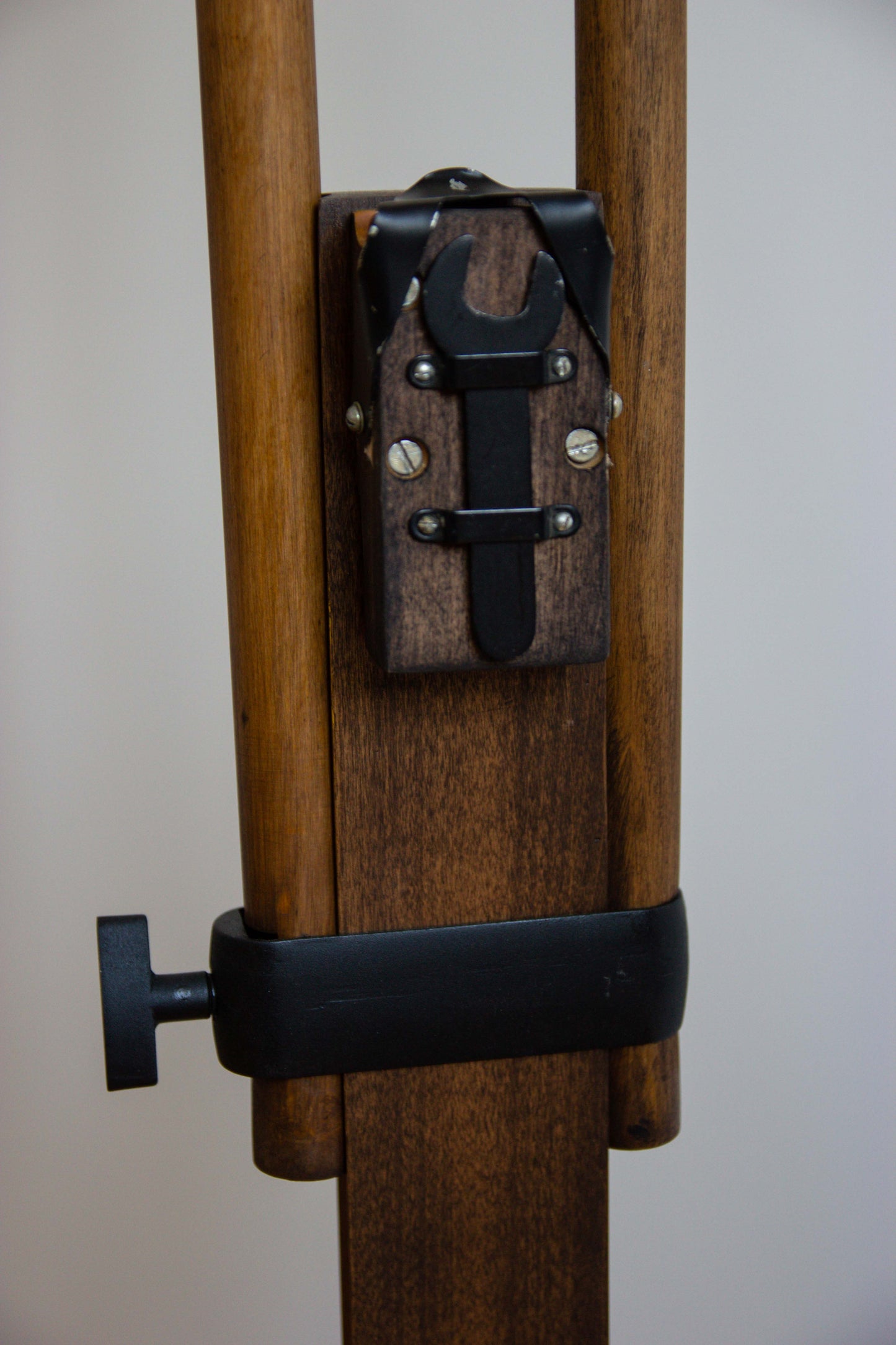 Old Wood Tripod With Glass Geometric With Pentakis Dodecahedron