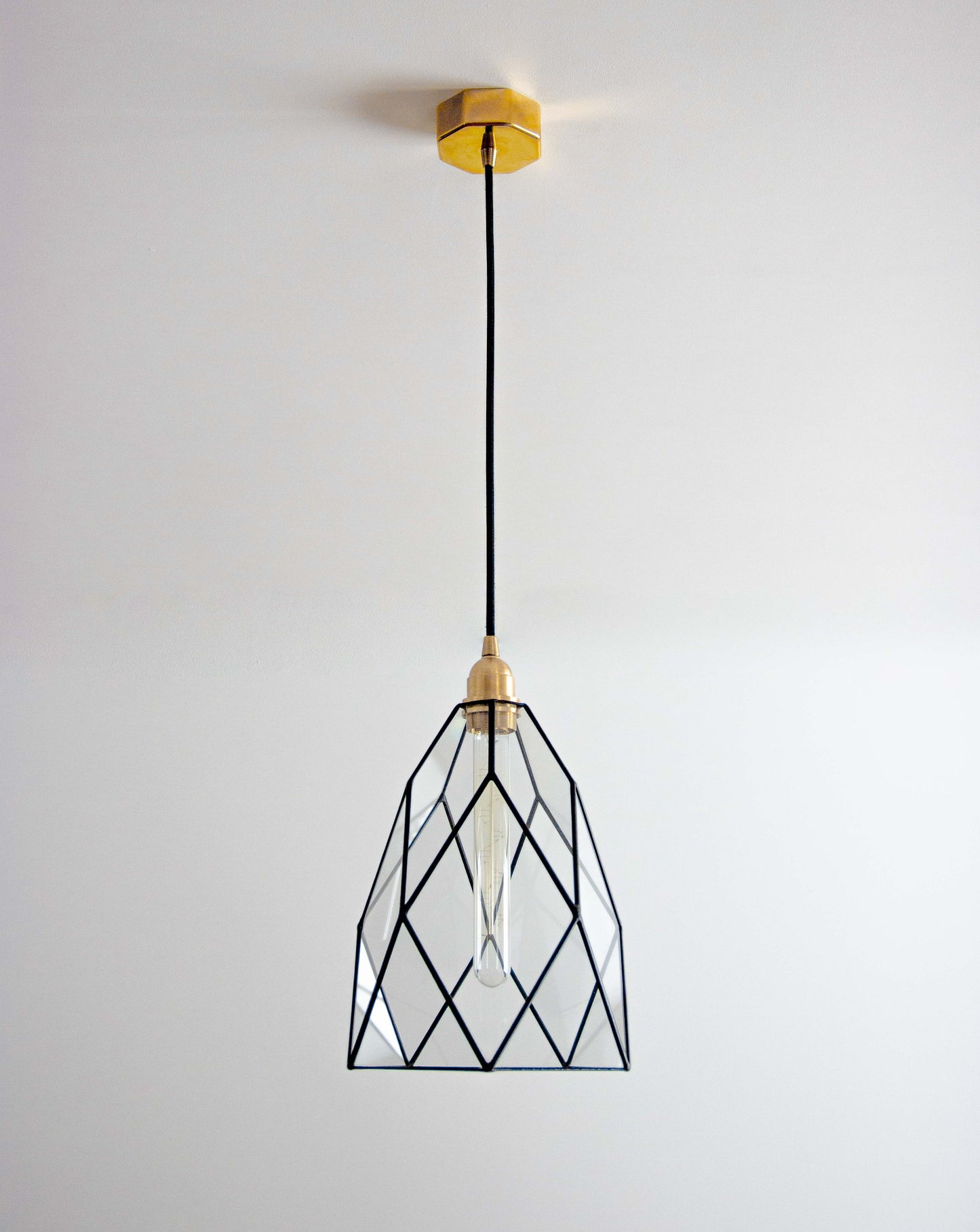 Cafe Classic Geometric Glass Chandelier