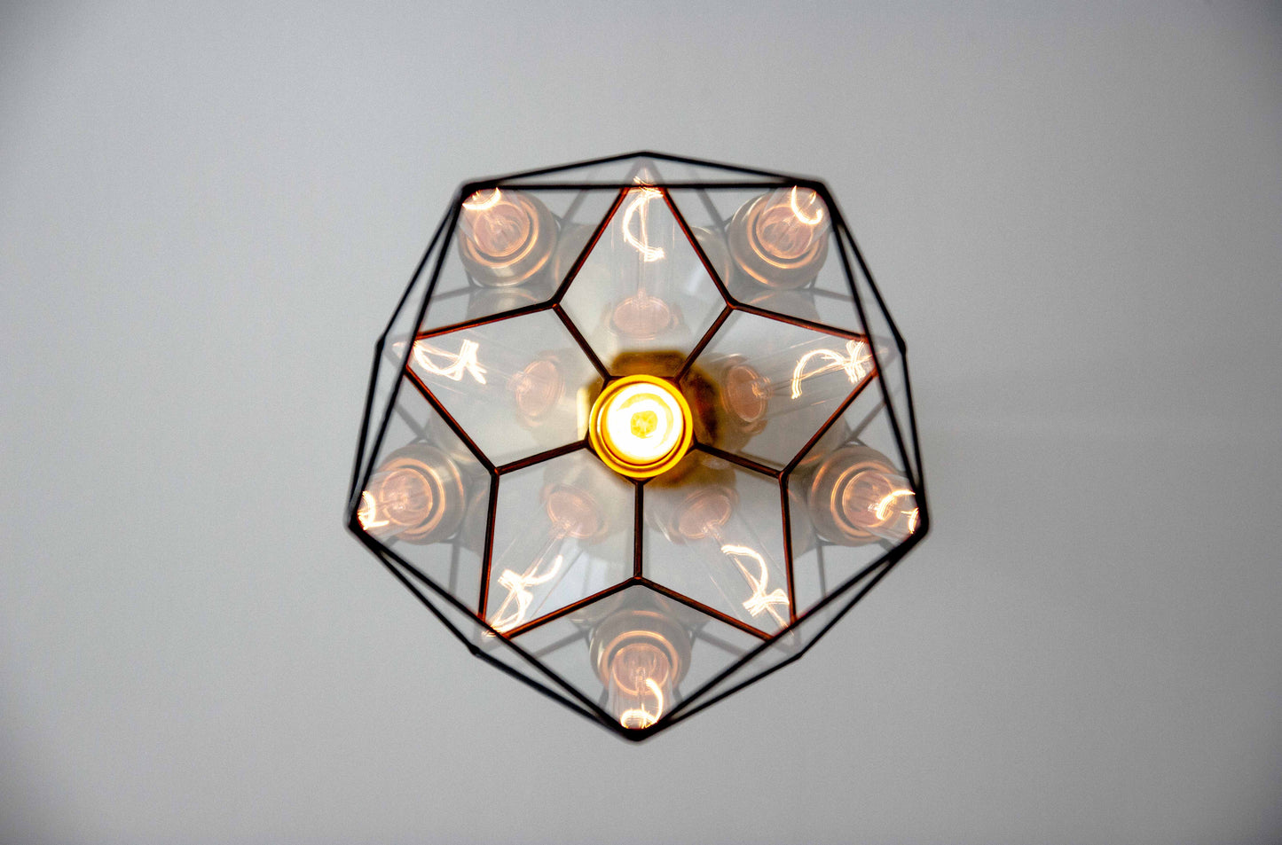 Cafe Classic Geometric Glass Chandelier