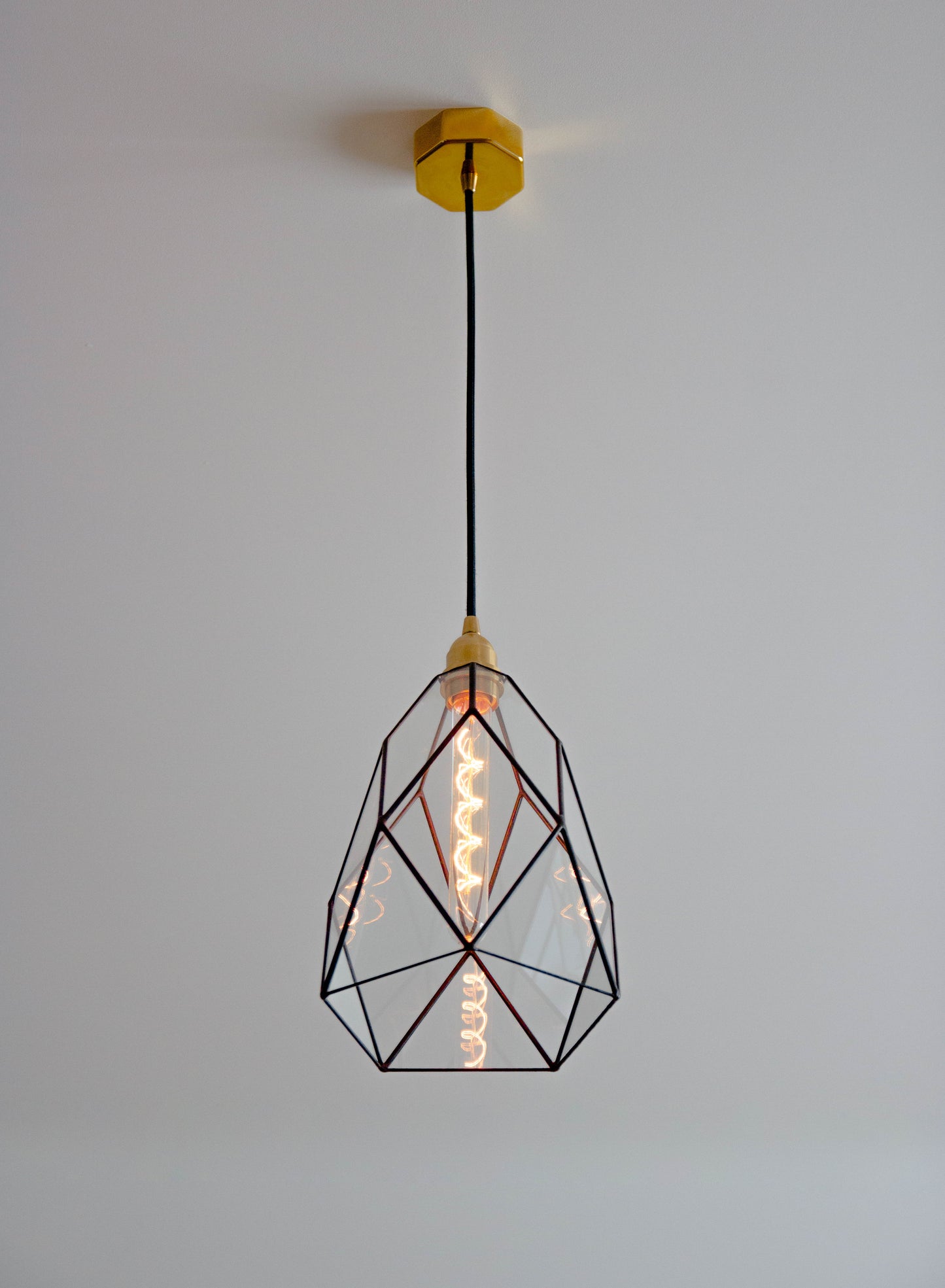 Cafe Classic Geometric Glass Chandelier