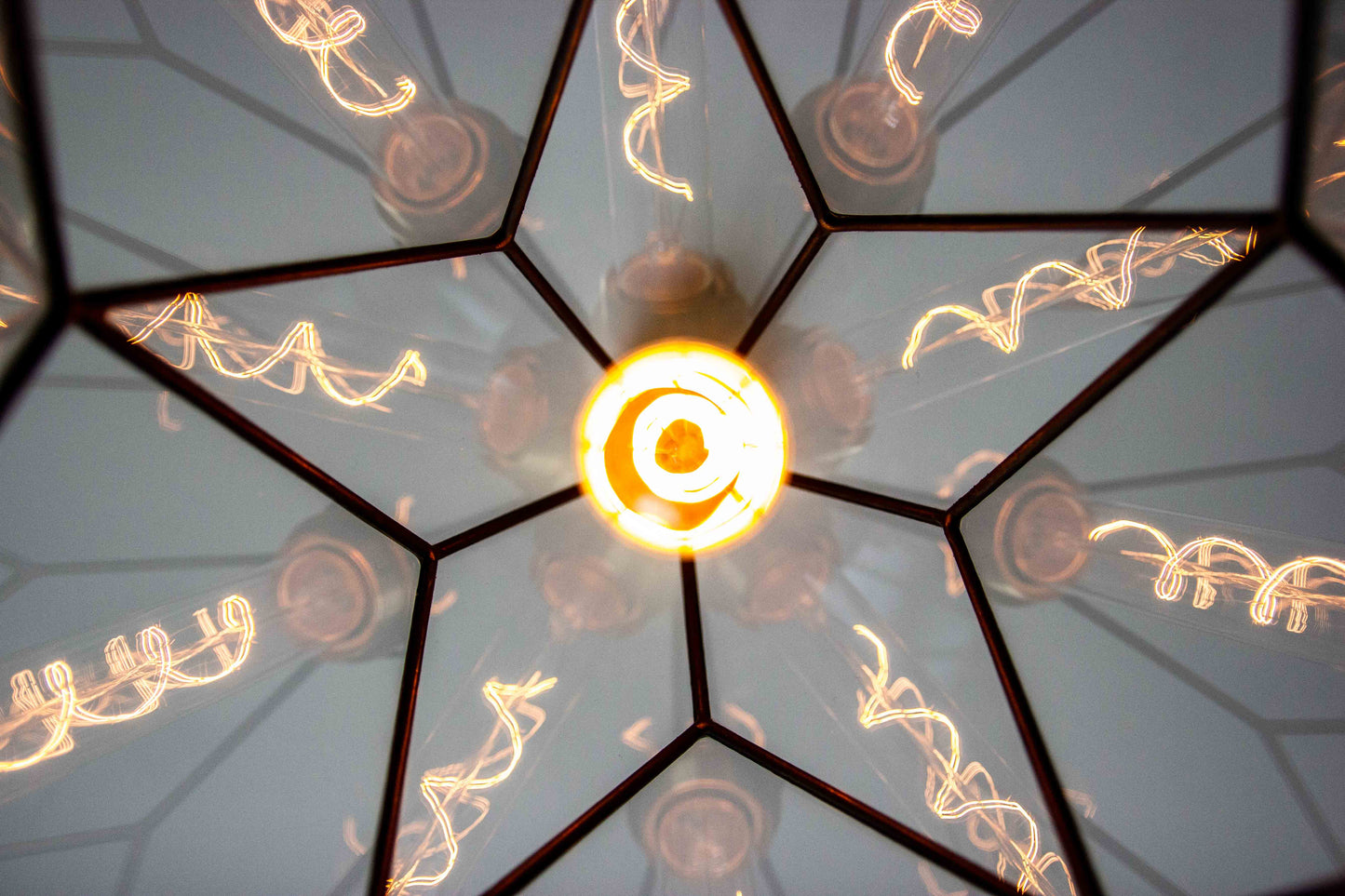 Cafe Classic Geometric Glass Chandelier