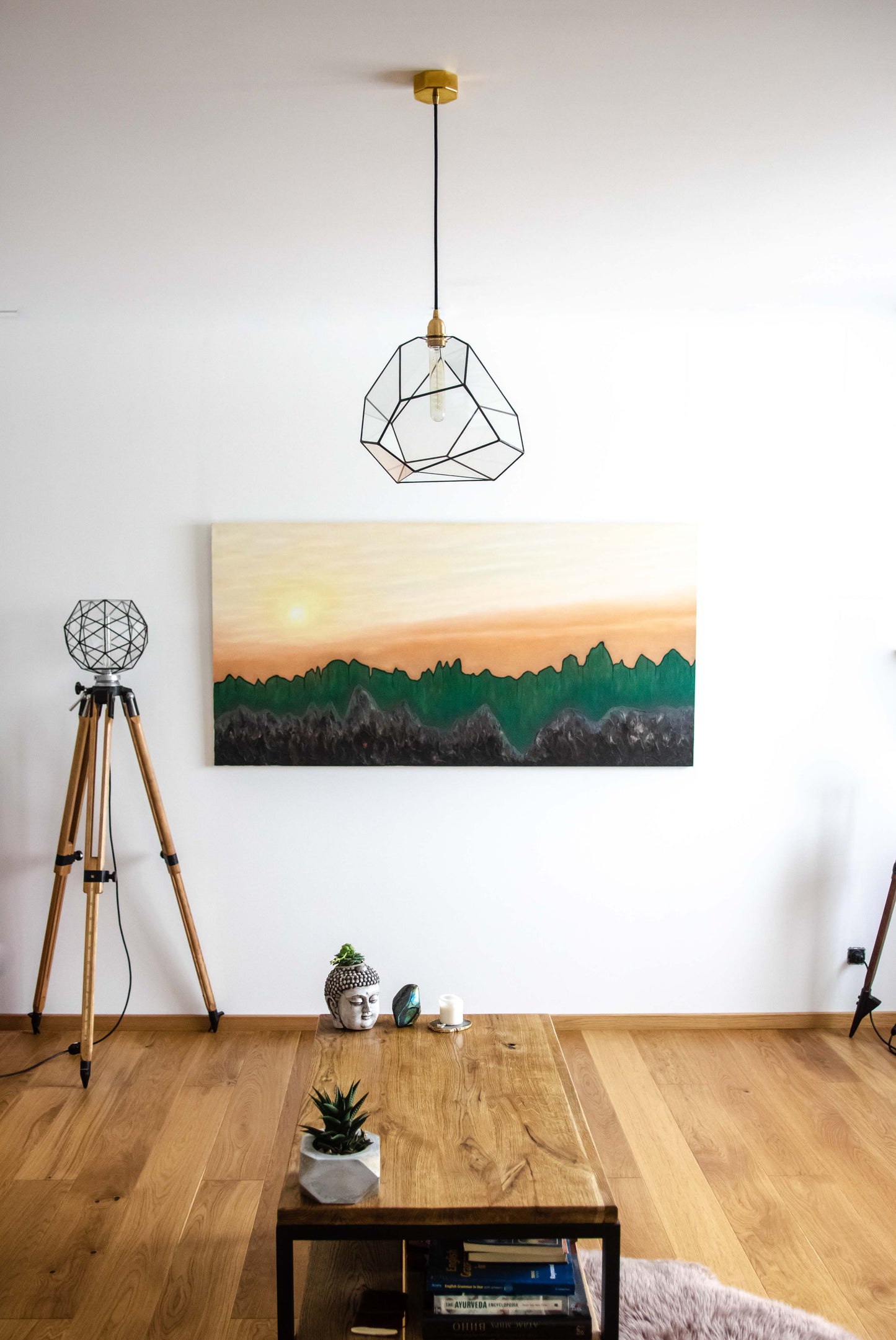 Spatial Crystallising Glass Chandelier