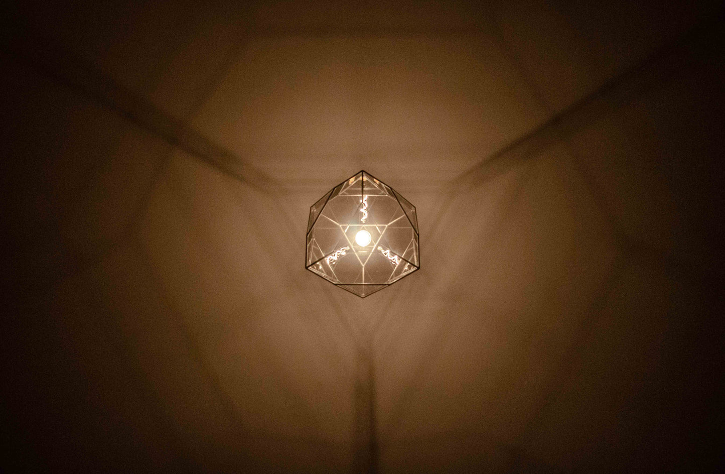 Projected Octahedron Exclusive Geometric Glass Chandelier